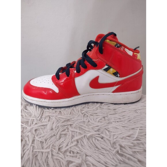 Nike Youth Air Jordan 1 Mid Se GS Electro Orange size 7Y DC7248-600 - Picture 7 of 12